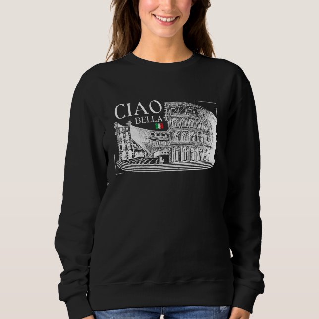 Ciao Bella Retro Aesthetic Rome Italy Travel Colos T Shirt (Framsida)