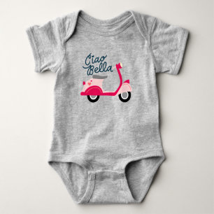 Ciao Bella Vespa Scooter Baby T Shirt