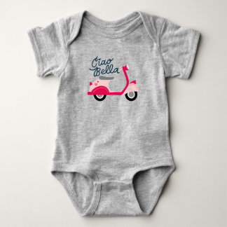 Ciao Bella Vespa Scooter Baby T Shirt