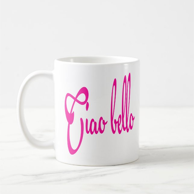 Ciao Bello Hej Bevacous Bella Italienska citat Kaffemugg (Vänster)