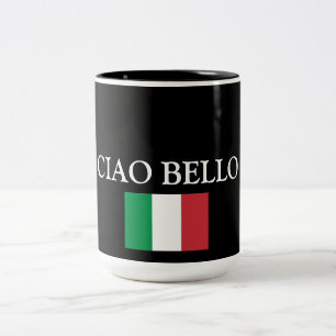 CIAO BELLO ITALIEN HEJ HANDSOME Två-Tonad MUGG