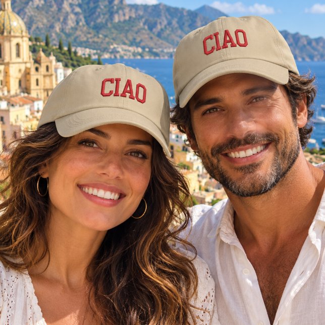 Ciao broderad mössa keps (ciao embroidered italian travel baseball caps hats for Italy)