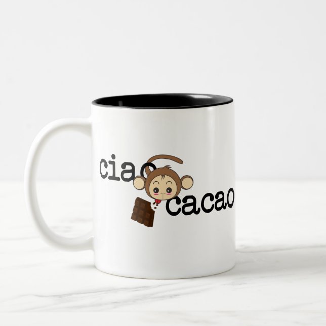 ciao cacao Två-Tonad mugg (Vänster)
