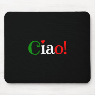 Ciao! Hälsning i italienska flaggan färger - Söt Musmatta