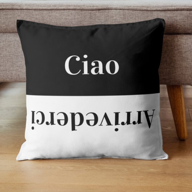 Ciao - hälsning på italienska kudde (Skapare uppladdad)