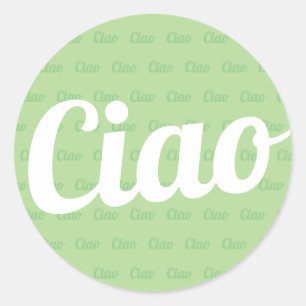 Ciao-hälsning Runt Klistermärke
