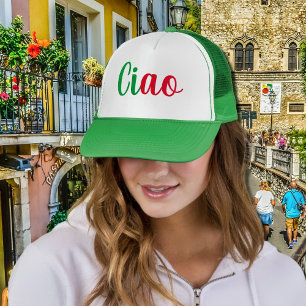 Ciao - handskriven hälsning på italienska keps