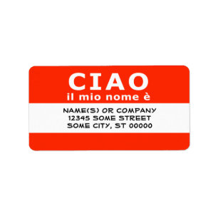 CIAO il mio nome e Adressetikett