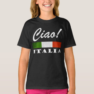 Ciao! Italia Tricolore Grönt White Red Italien Fla T Shirt