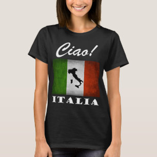 Ciao! Italia Tricolore Italia Karta i Italien T Shirt