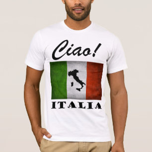 Ciao! Italia Tricolore Italia Karta i Italien T Shirt