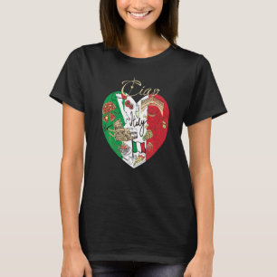 Ciao Italien Cute Italien Graphic Flagga Heart Coo T Shirt