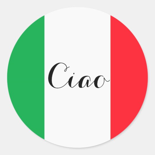 Ciao Italien Med Den Kurdiska Flagga Runt Klistermarke Zazzle Se