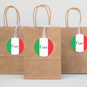 Ciao-Italien med den kurdiska flagga Runt Klistermärke
