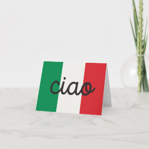 Ciao, italienska hälsning kort