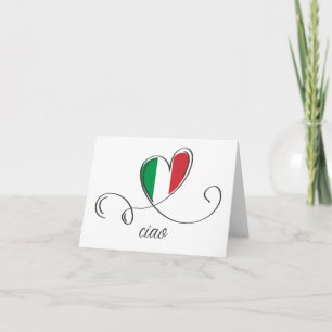 Ciao, italienska hälsning kort
