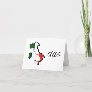 Ciao, italienska hälsning kort