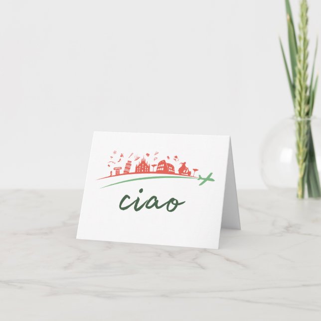 Ciao, italienska hälsning kort (Framsida)