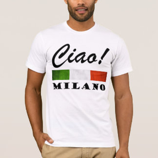 Ciao! Milano Tricolore Italienska Flagga Milano It T Shirt