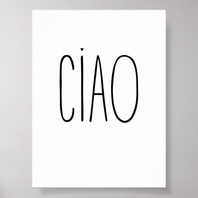 Ciao - minimalistic typography poster (Framsidan)