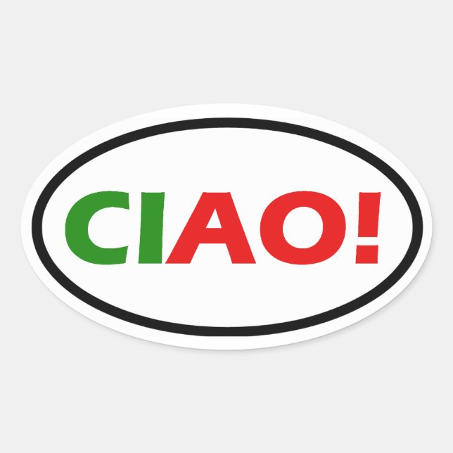CIAO! OVALT KLISTERMÄRKE (Framsida)