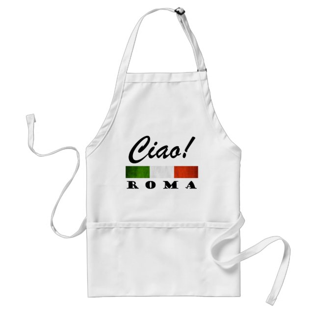 Ciao! Roma Tricolore italiensk flaggaRome italien Förkläde (Framsidan)