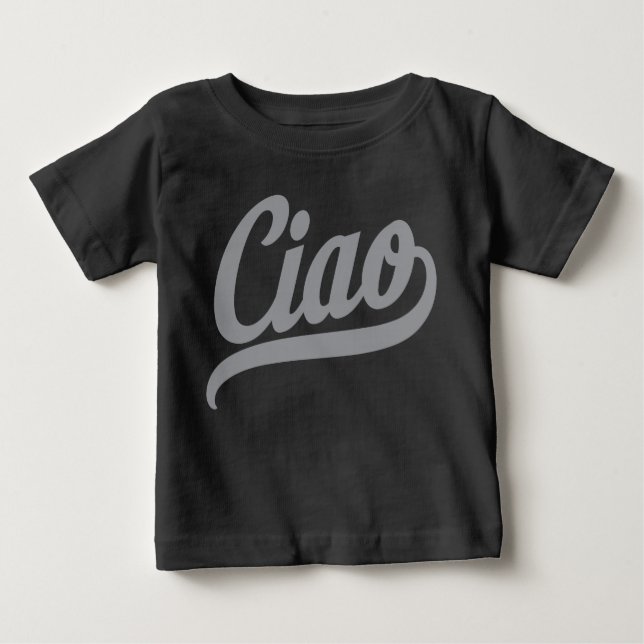 Ciao Script (Grått) T Shirt (Framsida)