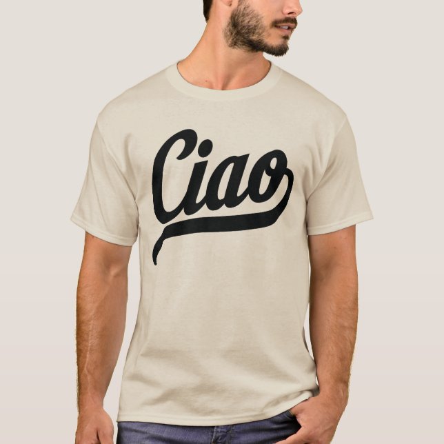 Ciao Script (svart) T Shirt (Framsida)