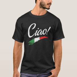 Ciao Script White Text Classic Minimalist Manar T Shirt