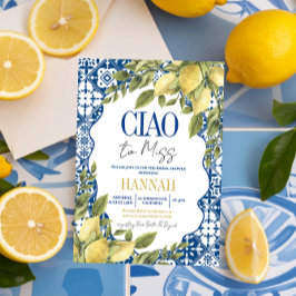 Ciao till Miss Italienska Lemon Möhippa Inbjudningar