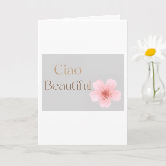 Ciao Vacker, Elegant Blomsterpresent Kort (Liten växt)