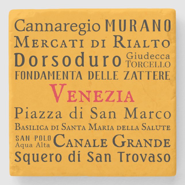 Ciao Venezia! Stenunderlägg (Framsidan)