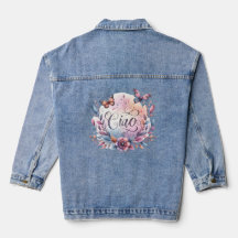 Ciao Watercolor Butterfly Denim Jacka