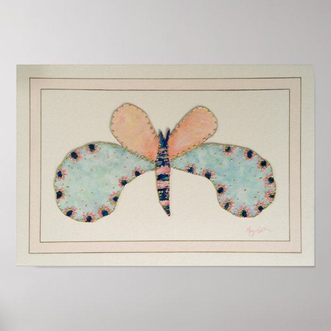 Ciara Butterfly med Fransk Mat-utskrift Poster (Framsidan)