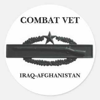 CIB2SUBD3, COMBAT VET, IRAK-AFGHANISTAN RUNT KLISTERMÄRKE