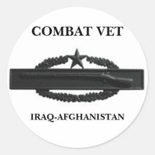 CIB2SUBD3 STRIDVET, IRAQ-AFGHANISTAN RUNT KLISTERMÄRKE