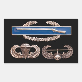 CIB Airborne Luft Assault Rektangulärt Klistermärke