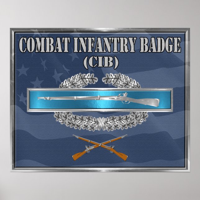 CIB Combat Infantry-utmärkelse Poster (Framsidan)