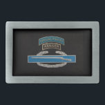 Cib-sakkunniga tvingar skogsvaktaren<br><div class="desc">Original- foto av ett stridinfanteriemblem (CIB) med sakkunnigstyrka- och skogsvaktareflikar</div>