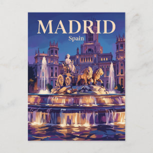 Cibeles-fontänen Spanien Vykort