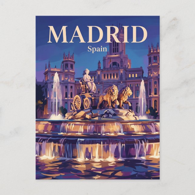 Cibeles-fontänen Spanien Vykort (Framsida)