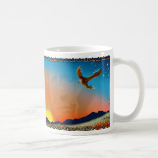 Cibola på solnedgången kaffemugg