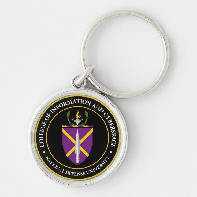 CIC Magnet Rund Silverfärgad Nyckelring (Framsidan)