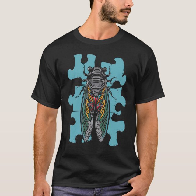 Cicada 2024 Cicada Broods XIX och XII Autism Gift T Shirt (Framsida)
