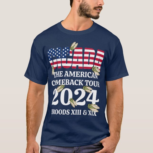 CICADA American Comeback Tour 2024 T Shirt (Framsida)