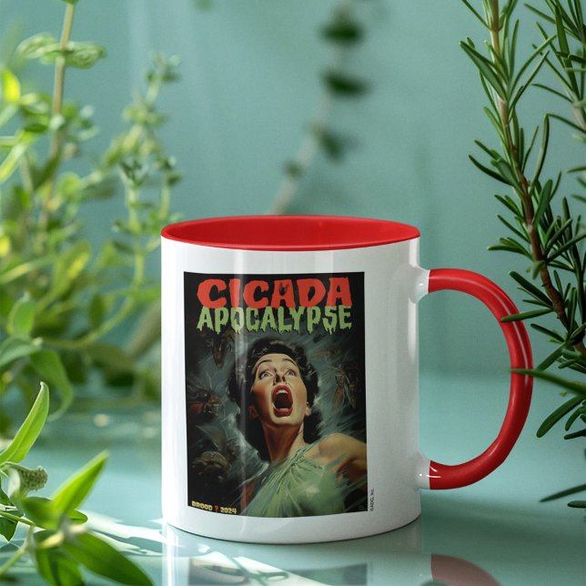 Cicada Apocalypse 2024 Mugg (Mug on table)