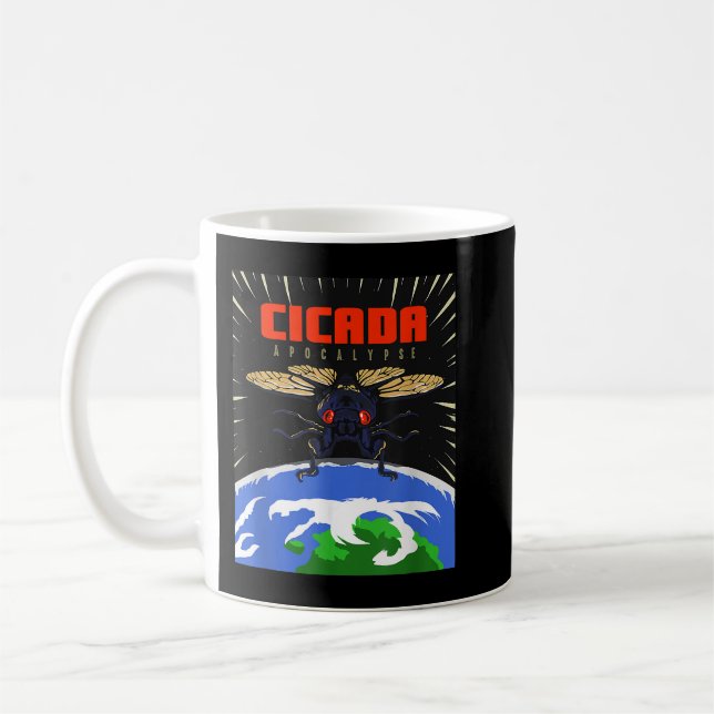 Cicada Apocalypse Brood X Invasion Cicada Kaffemugg (Vänster)