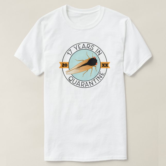 Cicada Brood 17 år i karantän T-Shirt (Design framsida)