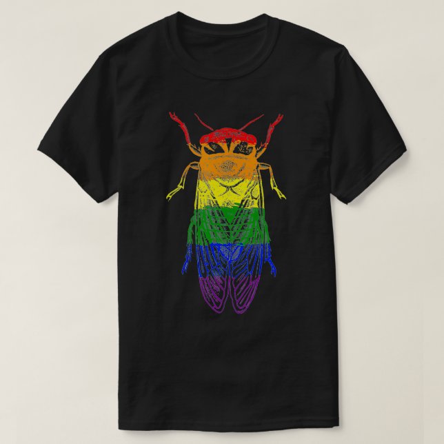 Cicada Brood X Cicada 2021 LGBTQ-Pridet T Shirt (Design framsida)