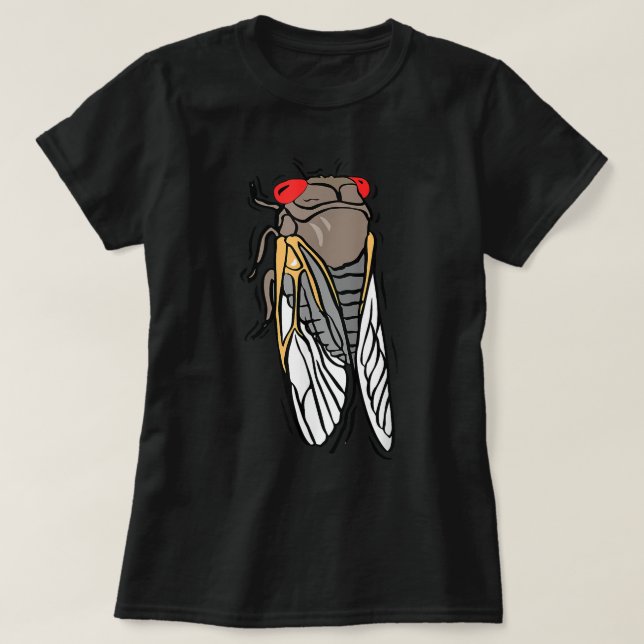Cicada Brood X Insekt Magicicada Underbar Östra Br T Shirt (Design framsida)